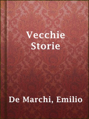 cover image of Vecchie Storie
